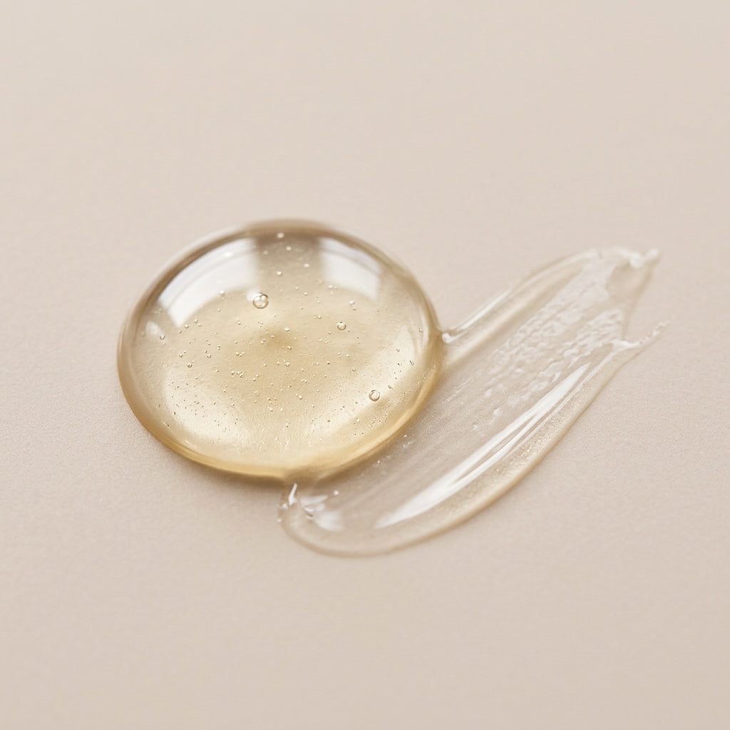 Lightweight serum texture close-up